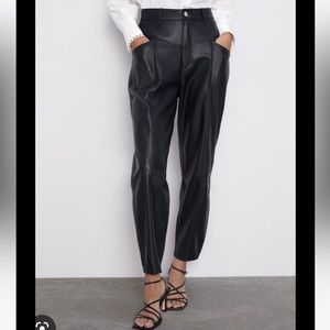 Zara faux leather slouchy pant